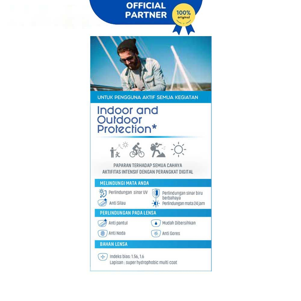 Jual Grey Jack Lensa Essilor Elements Minus Plus Cyl Transisi Indoor ...