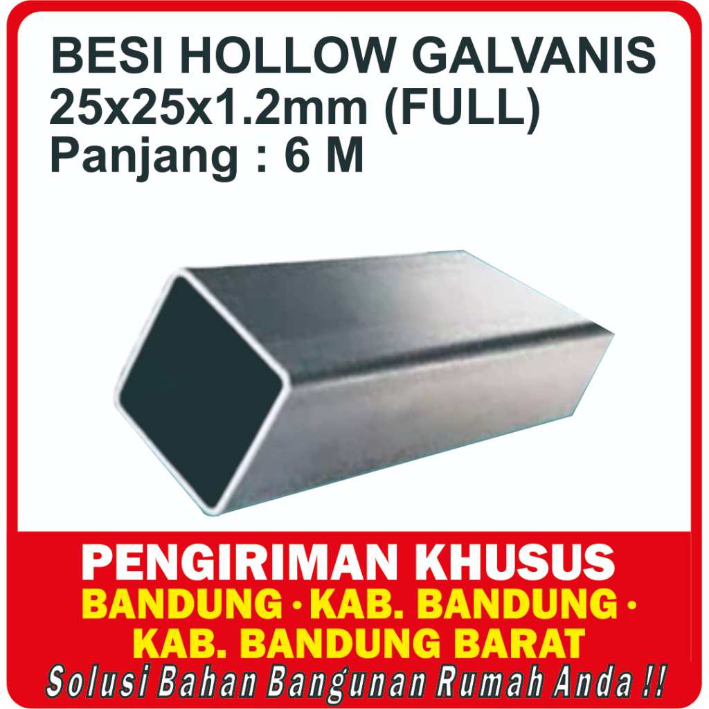 Jual Besi Hollow Galvanis 25 X 25 Full Hollow Galvanis 25 X 25 X 6 Full Shopee Indonesia 9713