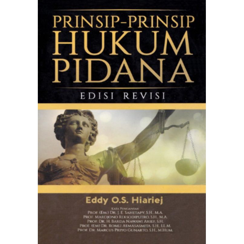 Jual Prinsip Prinsip Hukum Pidana Eddy O S Hiariej Edisi Revisi Shopee Indonesia