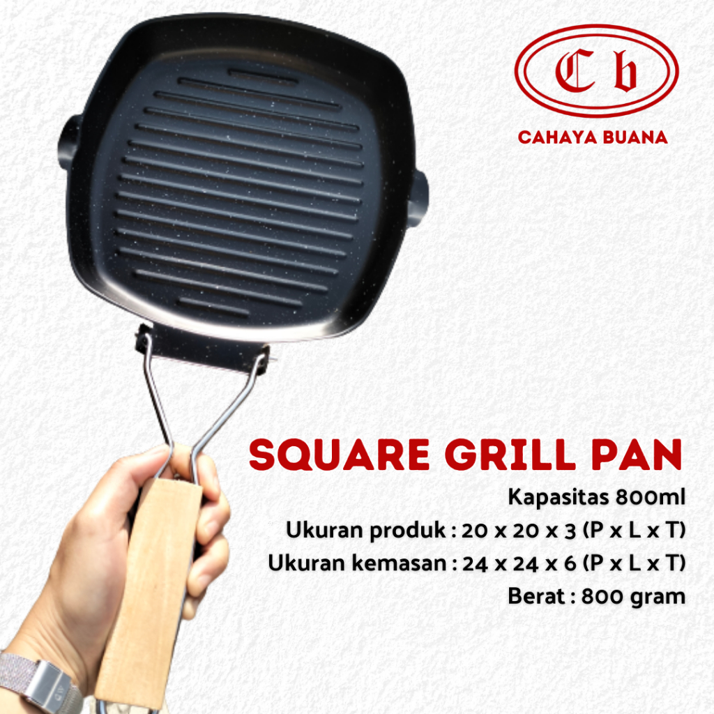 Jual Square Grill Pan Wajan Untuk Panggang Simple dan Anti Lengket
