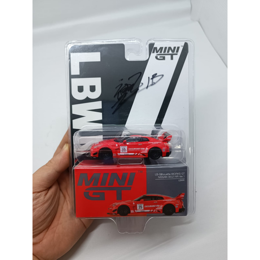 Jual Mini GT LBWK Nissan 35GT-RR Red liberty Walk Signature Wataru Kato ...