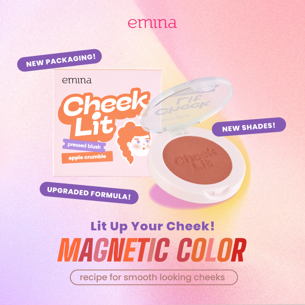 Jual ORIGINAL Emina Cheek lit Pressed Blush on Blushon Shopee Indonesia