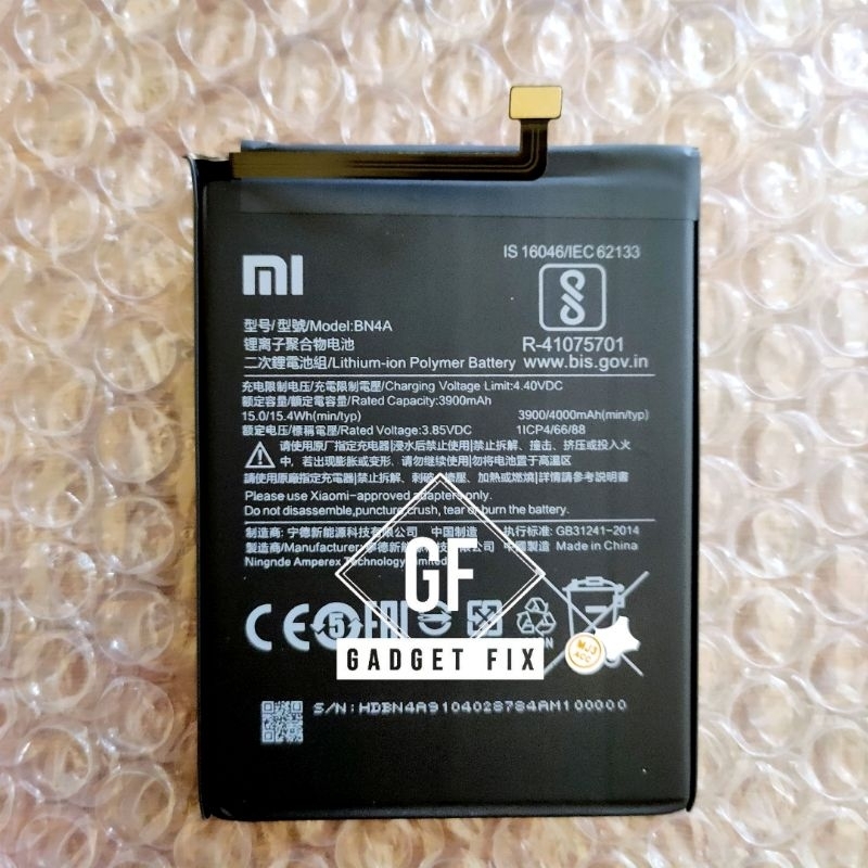 Jual Baterai Batre Xiaomi Bn4a Original Hp Xiaomi Redmi Note 7 7 Pro Battery Batrei Tanam 3821