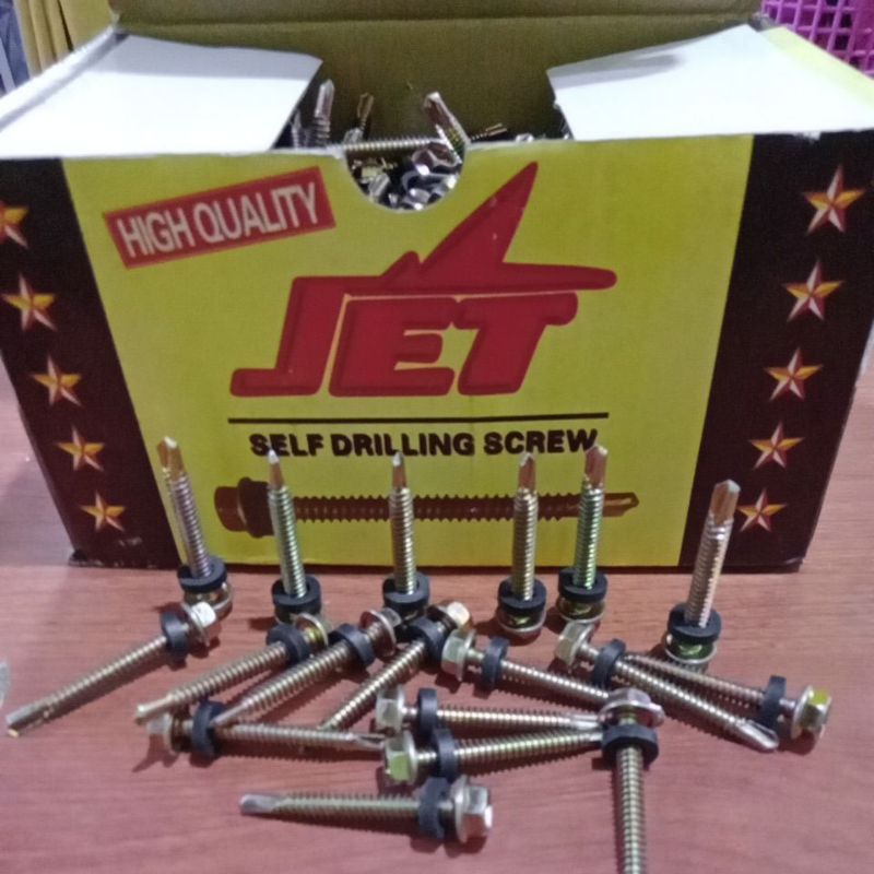 Jual Baut Drillinh Skrup Sekrup Roofing Baja Ringan Bagus Pajang Cm Baut Seng Baja Ringan