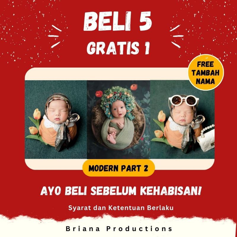 Jual Jasa Edit Foto Anak Bayi Newborn Ala Studio - Modern Part 2 Islami ...