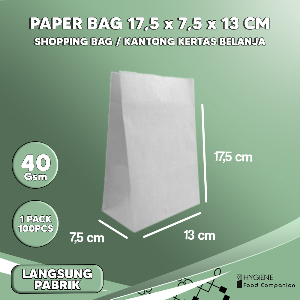 Jual Kantong Kertas Putih Polos Sos X X Kantong Paper Bag