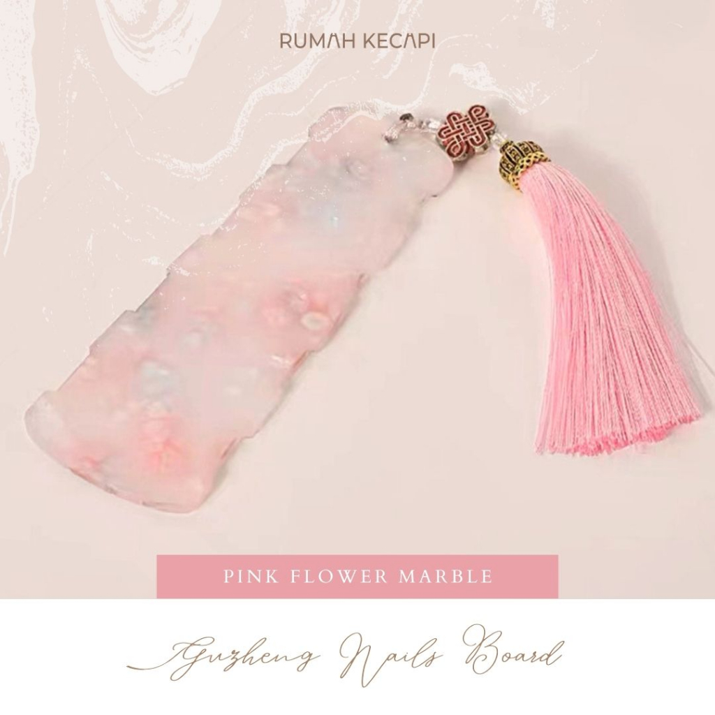 Jual PAPAN KUKU GUZHENG/ GUZHENG NAILS BOARD WARNA PINK FLOWER MARBLE