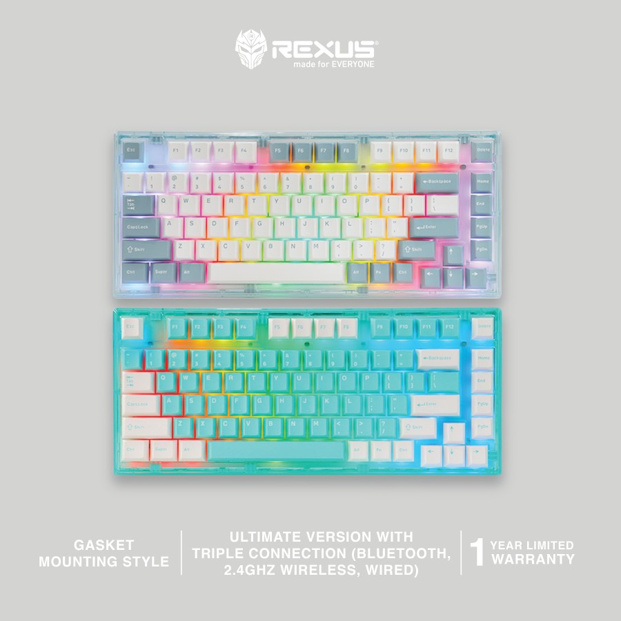 Jual Rexus Keyboard Gaming Daxa Wireless Bluetooth M84x Ultimate ...