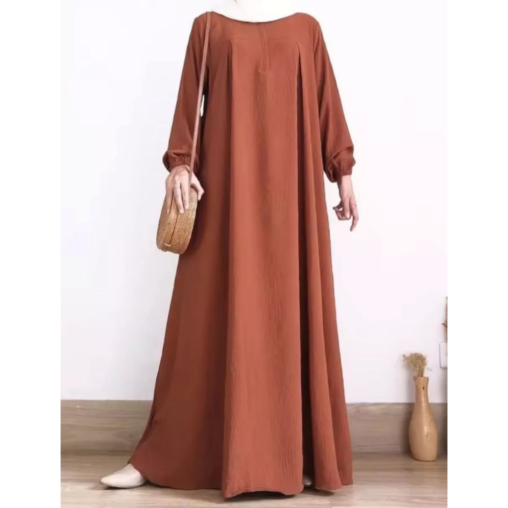 Jual Others Sakinah Maxi Dress Baju Gamis Wanita Modern Simple Elegan ...