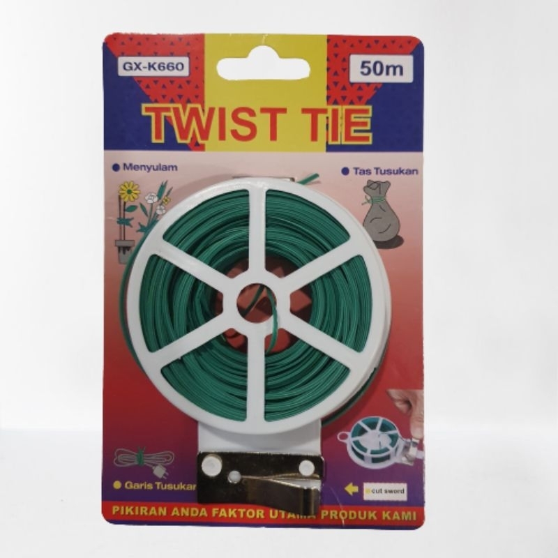 Jual Twist Tie Kawat Ikat Kabel Ties 50 Meter GX-K660 | Shopee Indonesia