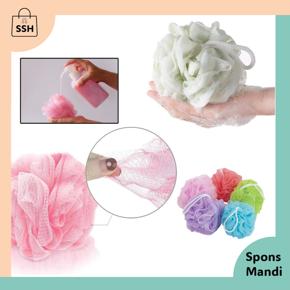 Jual Spons Mandi Shower Puff Bath Sponge Jaring Sikat Badan Foot Body