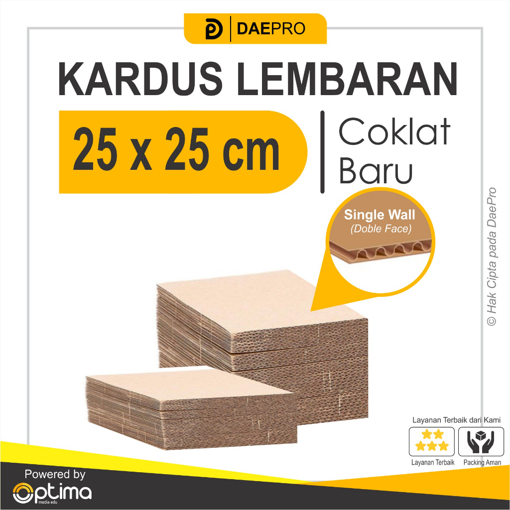 Jual Kardus Lembaran Baru 25 X 25 Cm | Shopee Indonesia