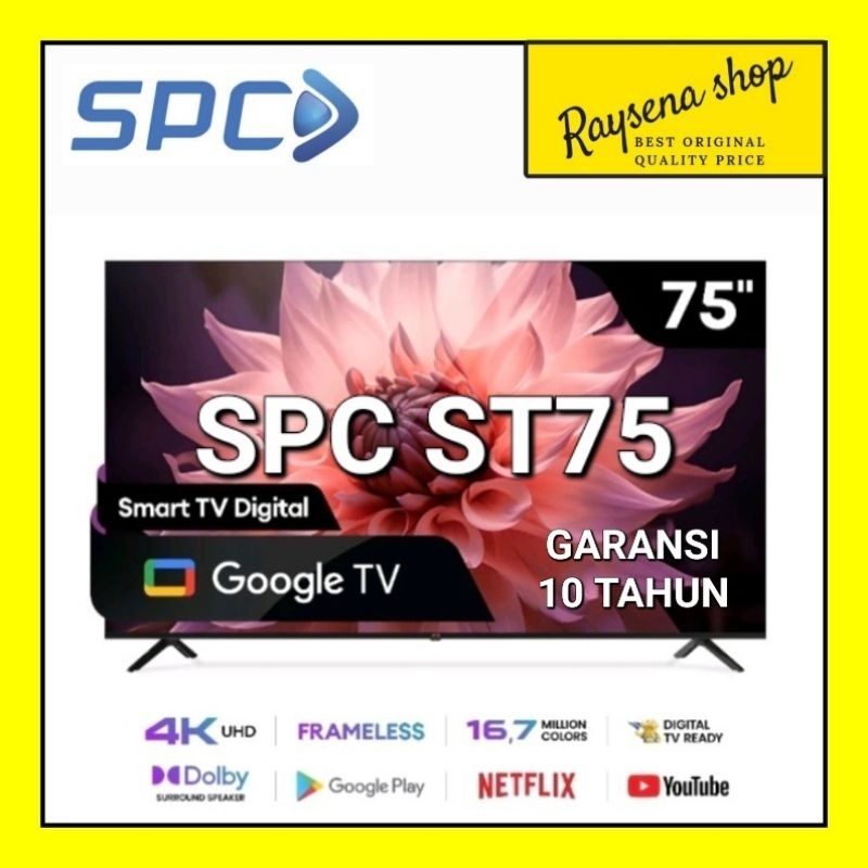 Jual SPC ST75 - Google TV 75 inch 4K UHD | Dolby Audio | Google ...