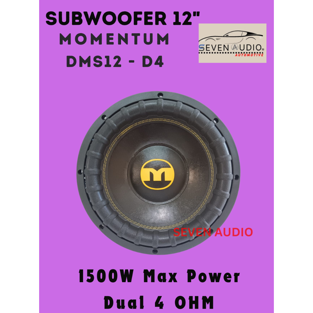 Jual Subwoofer Momentum 12 Inch DMS12-D4 1500W Max Power Double coil ...