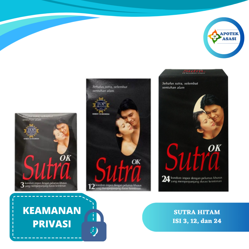 Jual Kondom Sutra Hitam isi 3 / 12 / 24 / OK / Kontrasepsi Pria ...