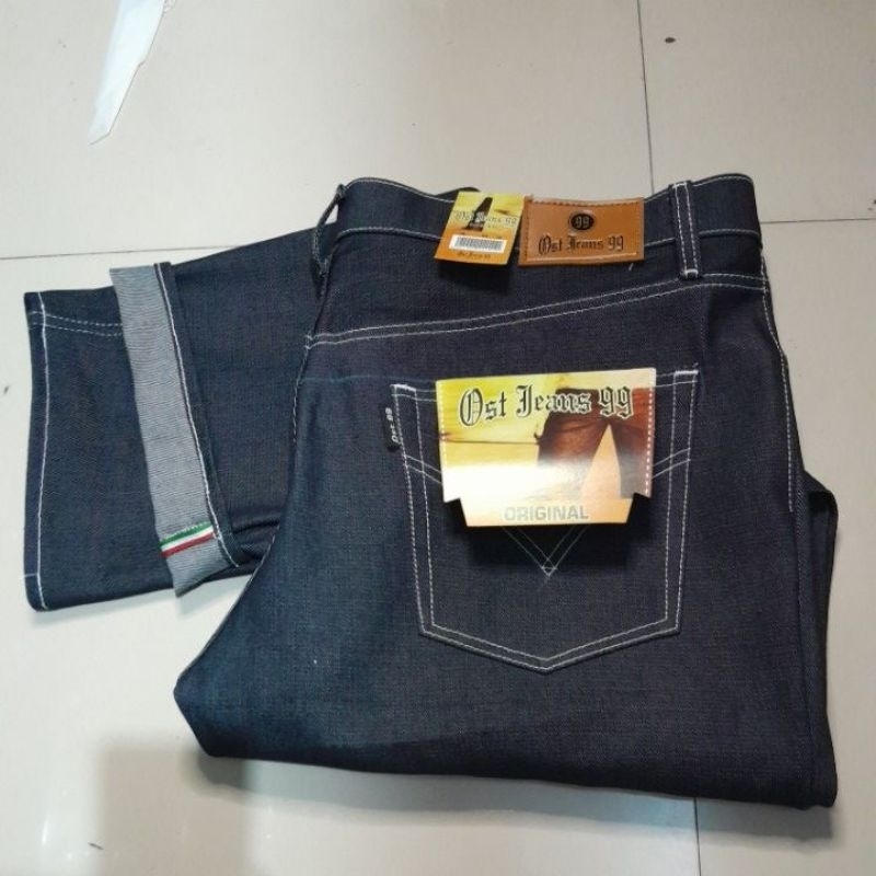 Jual COD CELANA JEANS DENIM SELVEDGE REGULER BIG SIZE JUMBO UKURAN 35 ...