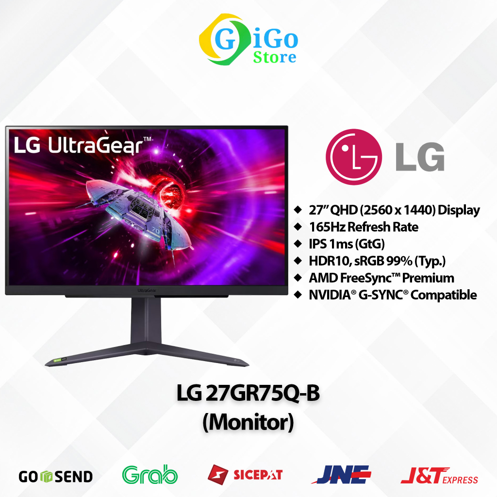 Jual Monitor LG 27GR75Q IPS 27" QHD 165Hz HDMI DP Freesync Gaming ...