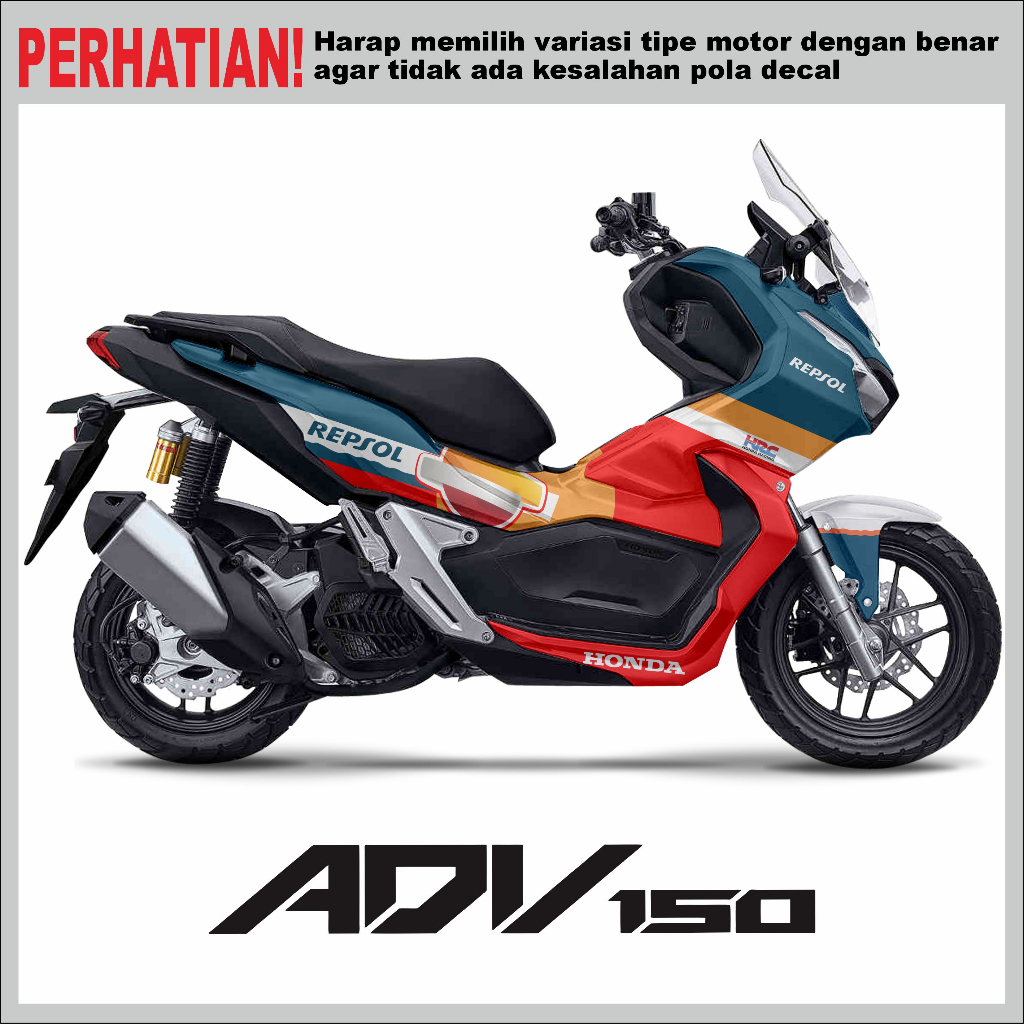 Jual decal honda ADV 160 ADV 150 full body custom sticker free design ...