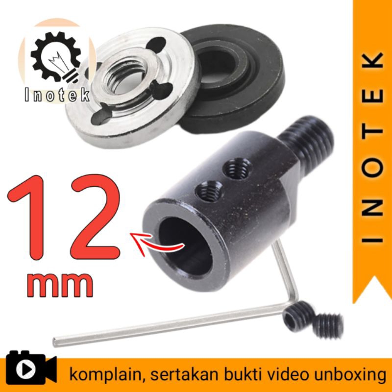 Jual Mandrel Adapter M10 x 12mm, Mandrel Adaptor Shaft 12 mm Shopee