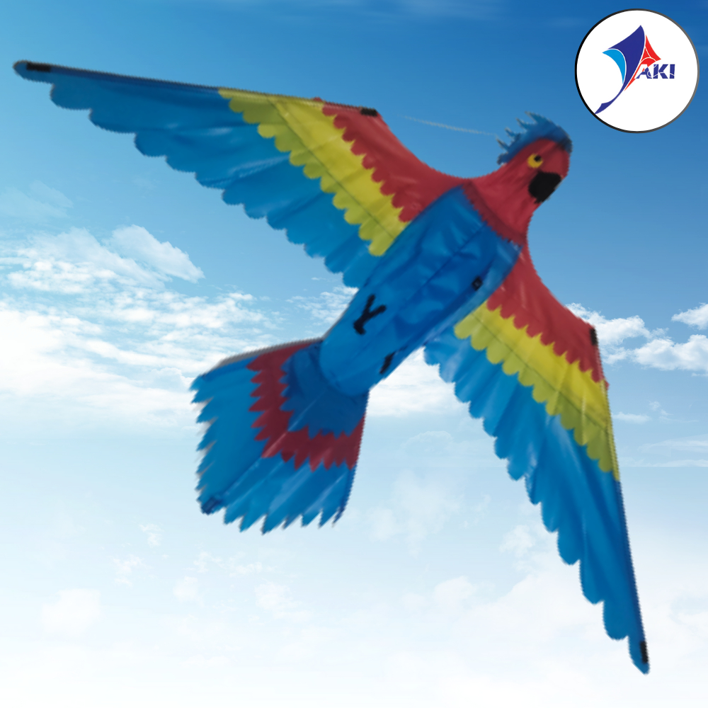 Jual Layangan Burung Macaw Besar Bahan Ripstop Anti Air dan Tidak Mudah ...