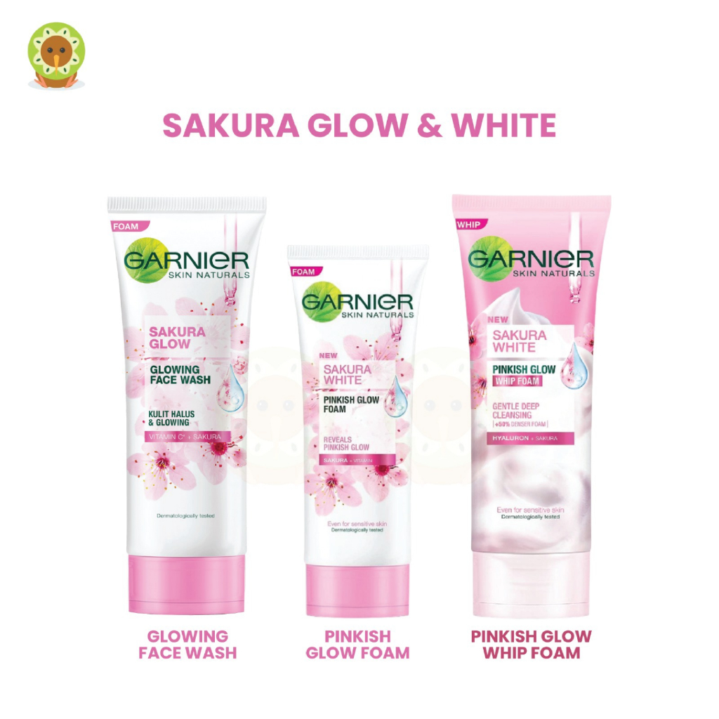 Jual GARNIER SAKURA GLOW SAKURA WHITE PINKISH GLOW FOAM WHIP FOAM FACE
