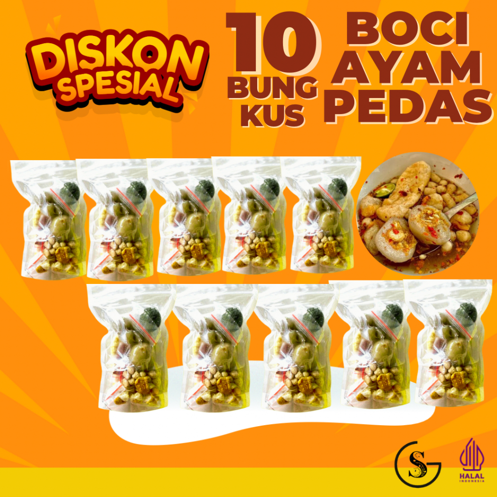 Jual 10 Bungkus Baso Aci Ayam Suwir Pedas Paket Hemat Usaha Shopee