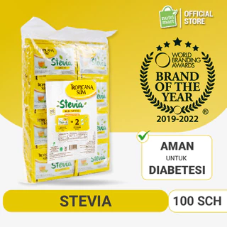 Tropicana Slim Sweetener Stevia 100 Sachet - Pemanis Alami untuk Batasi Gula