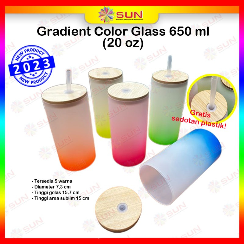 Jual Mug Gelas Frost Gradien Warna Coating Sublim Sublimation 500 Ml 550 650 Ml Eceran 1573