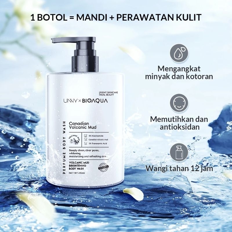 Jual BIOAQUA Whitening Body Wash 400ml Sabun Mandi Wangi Tahan Lama