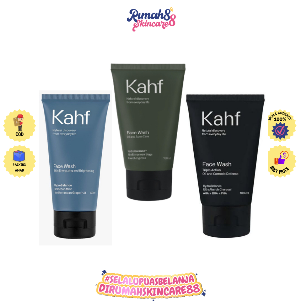 Jual KAHF Face Wash 100ml / 50ml All Varian Shopee Indonesia
