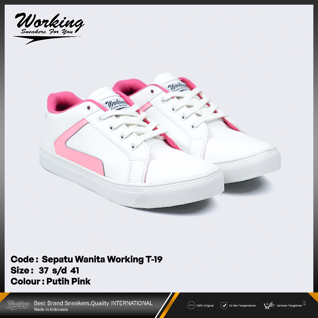 Jual SEPATU KETS WANITA TERBARU WORKING T -19 | Shopee Indonesia