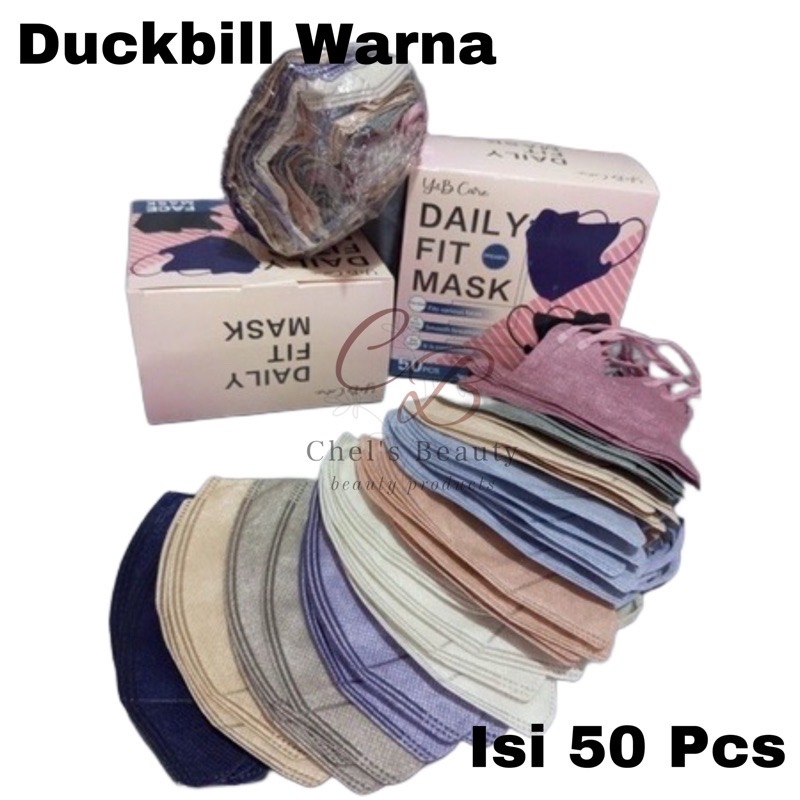 Jual MASKER DUCKBILL WARNA WARNI MIX COLOR Isi 50 Pcs COLOUR SETARA ...