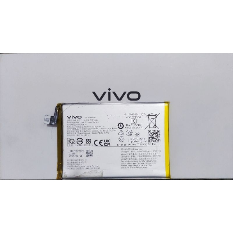 Jual Baterai Batre Vivo Y21 Y33s B-S1 Ori Original Copotan Cabutan Asli ...