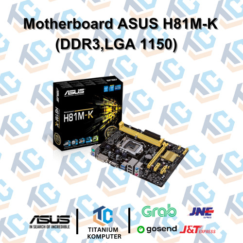 Jual Motherboard ASUS H81MK (DDR3,LGA 1150) Mainboard (RESMI