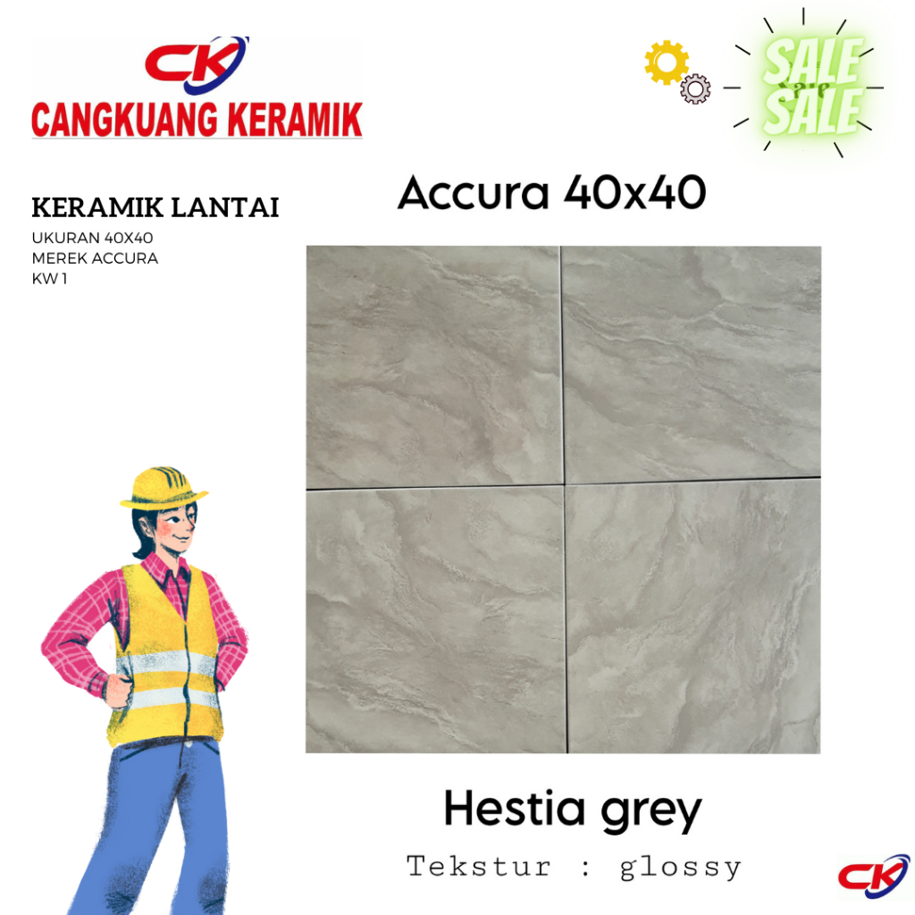 Jual Keramik Lantai Accura 40x40 Hestia Grey Tekstur Glossy Shopee Indonesia 7221