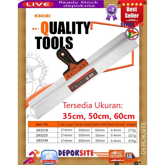 Jual KSEIBI Kape Scrap Lebar 35cm 55cm Taping Knife Trowel Scrapper ...