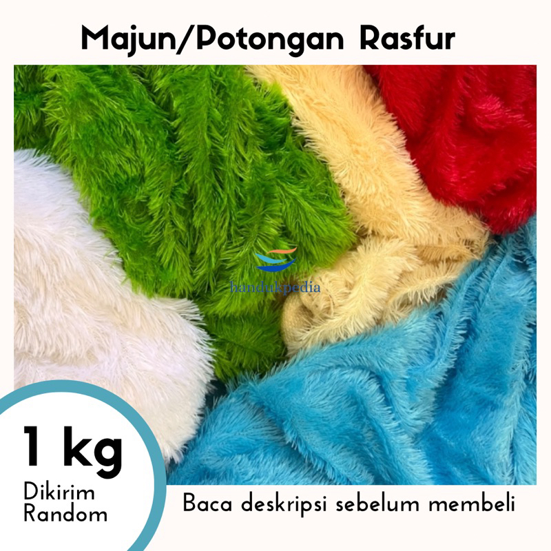 Jual (1 KG) Majun / Potongan Kecil Sisa Rasfur / Kain Bulu RANDOM ...