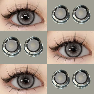 Eyeshare Softlens14.5mm Big Eyes Soft Colored Contact lenses Gray Soflen Mata Yearly Use