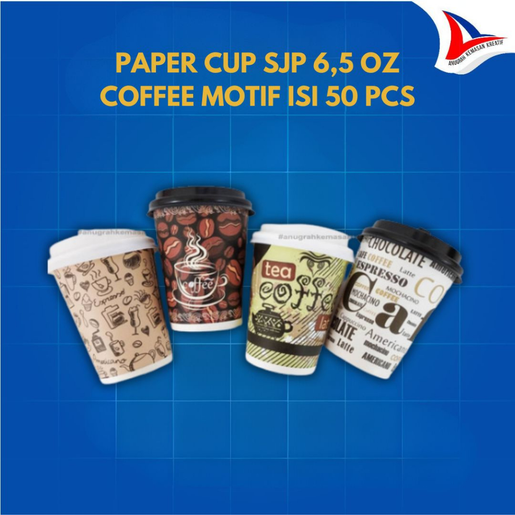 Jual Paper Cup Sjp 8 Oz Hotcoffee Motif Gelas Kertas Kopi Isi 50 Pcs Shopee Indonesia 4694