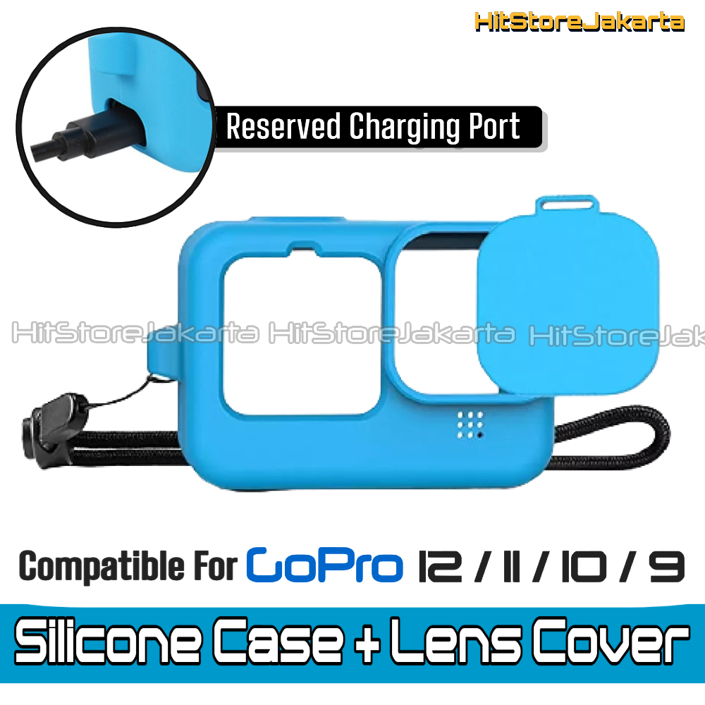 Jual Silicone Case With Charging Port for GoPro Hero 12 GoPro 11 Lens
