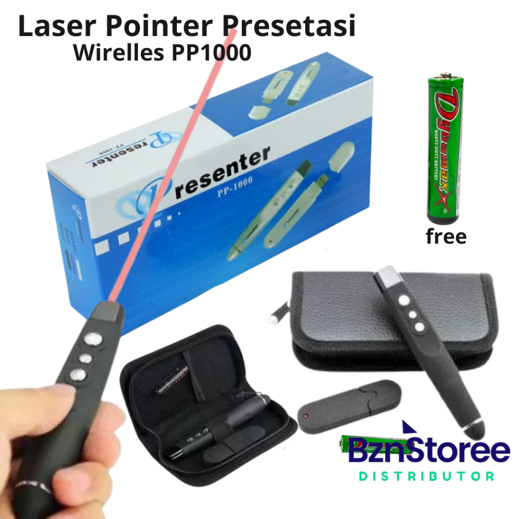 Jual Presenter Laser Pointer Wireless PP 1000 PP1000 Presentasi Murah
