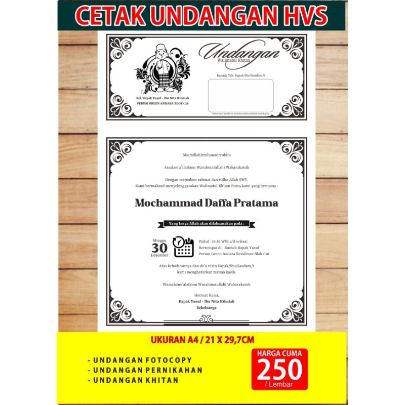 Jual Undangan fotocopy Undangan Walimatul Ursy | Shopee Indonesia