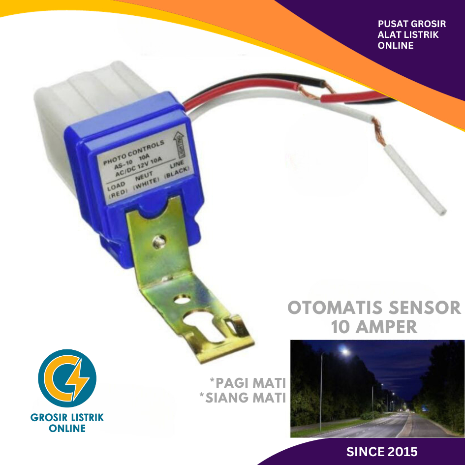 Jual Sensor Cahaya Photocell Fotosel A Amper A Amper Otomatis On Off Model Selcon Ac V