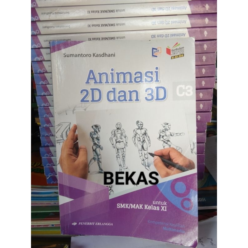 Jual Buku Animasi 2D Dan 3D SMK Kelas 2 11 Erlangga K13 Revisi | Shopee ...