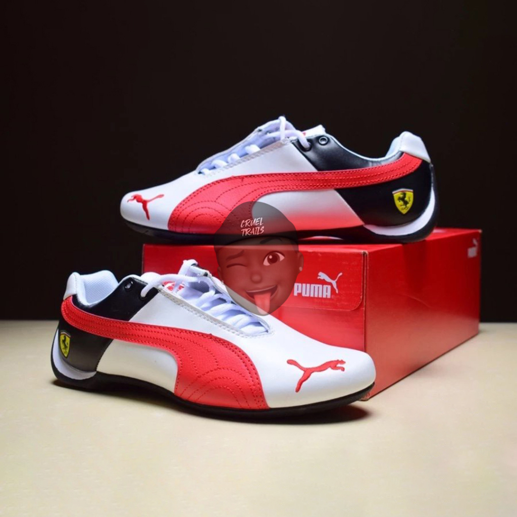 Jual Scuderia Ferrari x Puma Future Cat OG Leather SF White Rosso Corsa