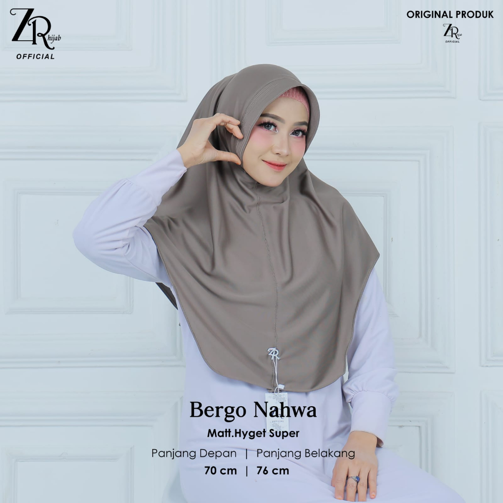 HIJAB BERGO NAHWA M//HYGET PREMIUM//ORI ZRHIJAB