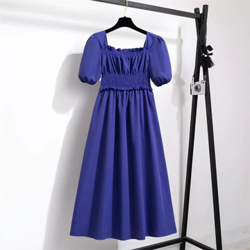 Dress Korea Hits Dress Retro Full Karet
