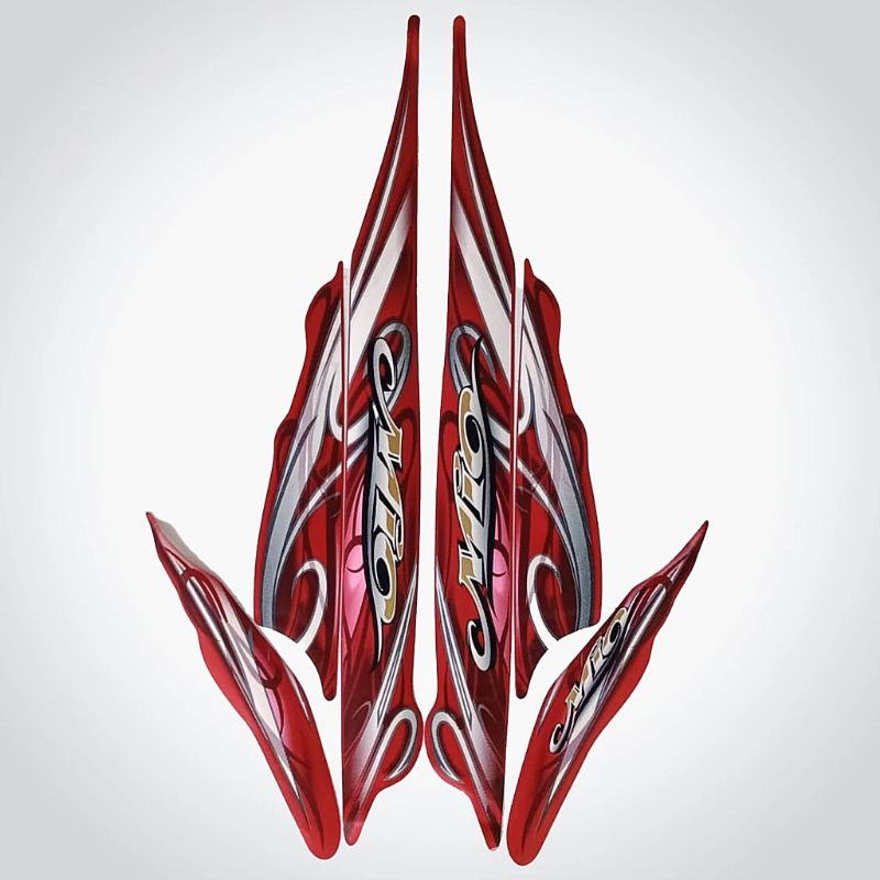 Jual Stiker Striping Motor Mio Smile 2010 Merah Sticker Lis Body ...