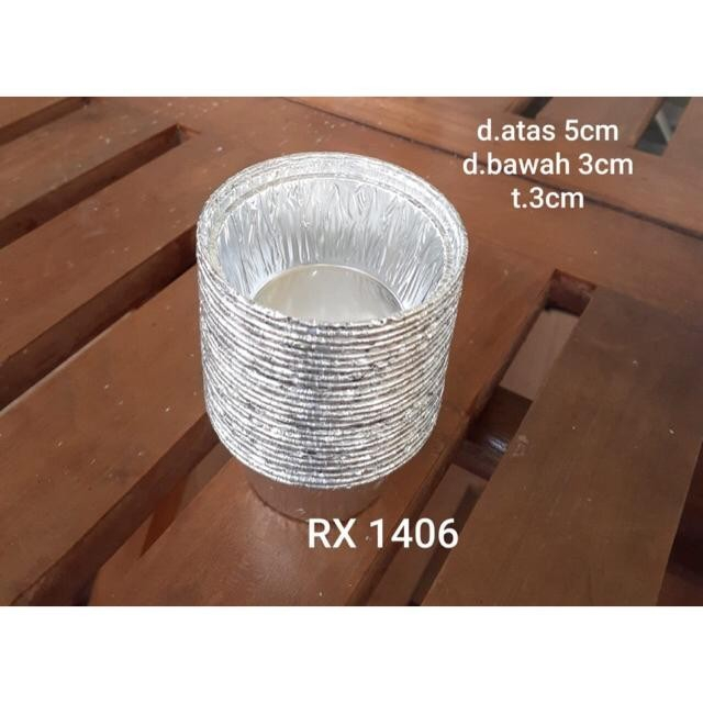 Jual Alum Foil Tray RX 1406 50ml Wadah Alumunium Bulat 20 Pcs | Shopee ...