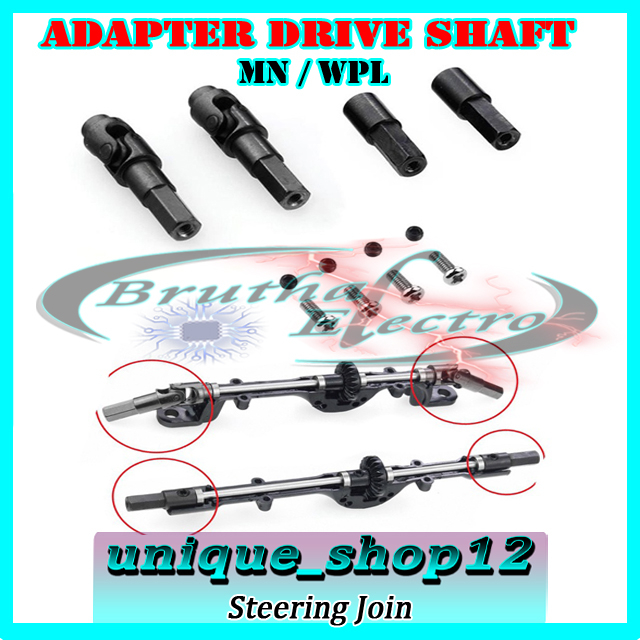 Jual Adapter Drive Shaft Join Roda RC MN WPL AXLE Steering Join Upgrade ...